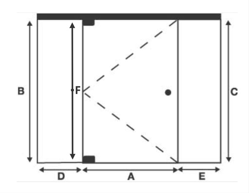 Door Between Inline Panels With Header Rail